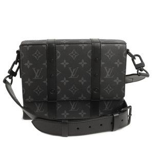 Louis Vuitton Trunk Messenger PM Shoulder Bag Diagonal Monogram Eclipse Black